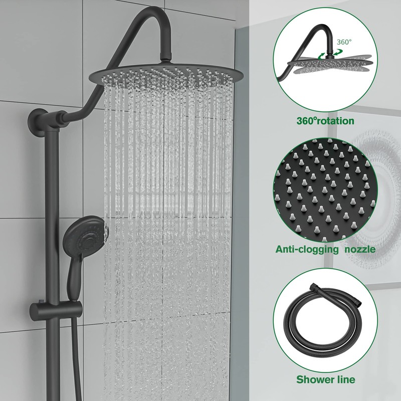 Sarlai Rain Shower Head with Handheld Spray - Dual Shower
