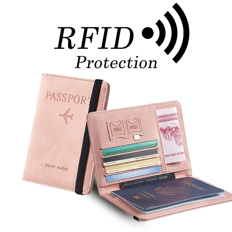 FZSECRIU Passport Holder, pink, Modern