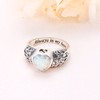 Urn Ring for Ashes 925 Sterling Silver Opal Rose Memorial