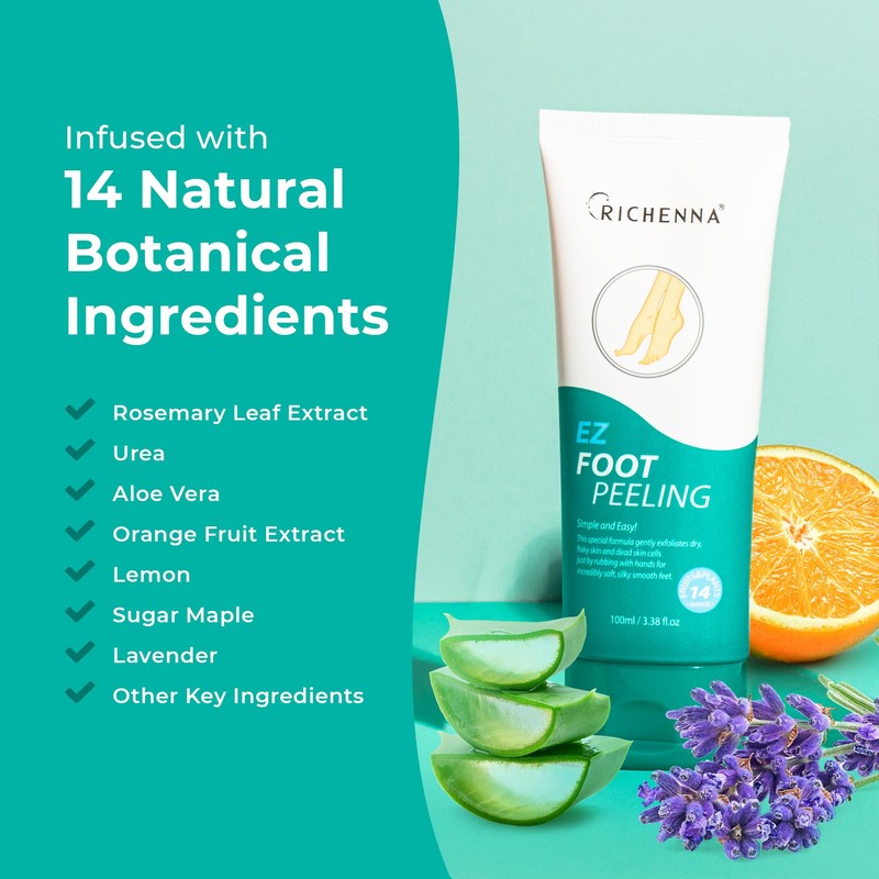 RICHENNA EZ Foot Care Cream - Advanced Exfoliating Urea Foot