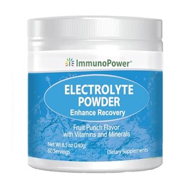 ImmunoPower Daily Electrolyte Powder Drink Mix – Fruit Punch, 60 Servings – Hydration Powder with 6 Key Electrolytes, Vitamins and Trace Minerals – Keto Friendly, Vegan, Non-GMO and Sugar-Free