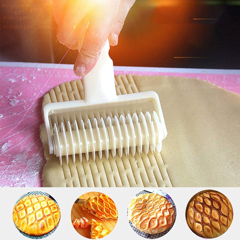 Wenxiaw Lattice Pastry Cutter Roller Cookie Roller Lattice Cutter Kitchen