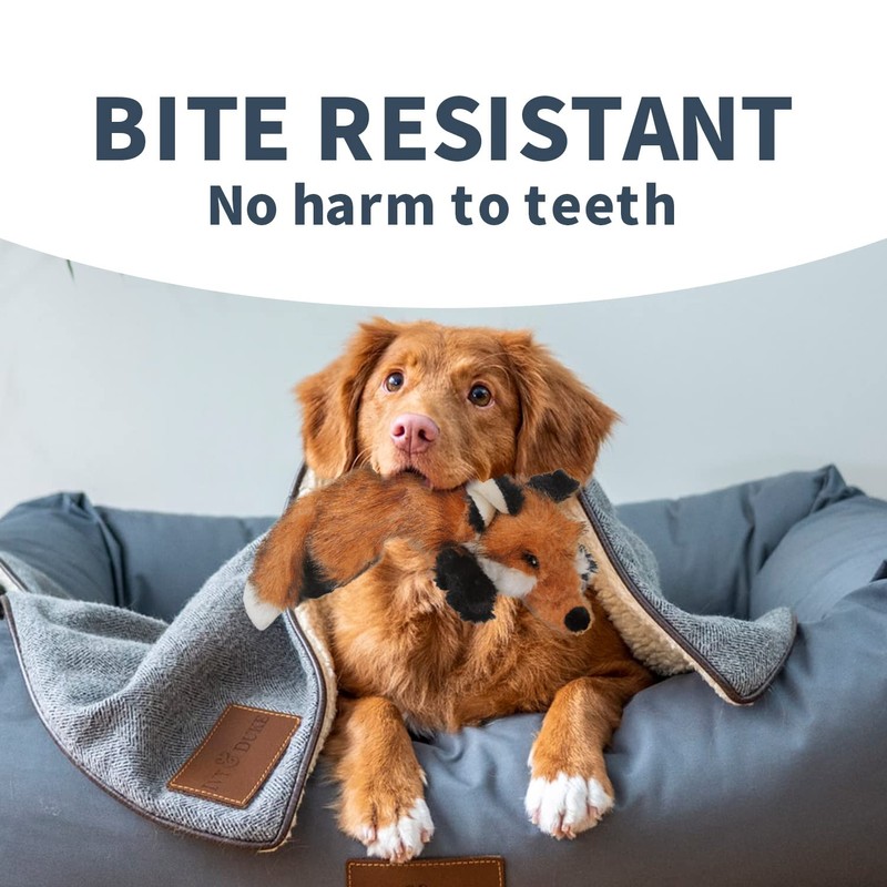 ALL FOR PAWS Fox Dog Toy with Squeaker, 10-inch/ 25