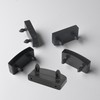 Slatted Frame Brackets, Black, 30 Pieces, Slatted Frame Accessories, Plastic