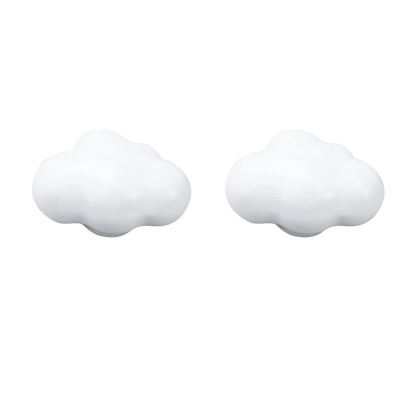 Semetall 6pcs Ceramic Cabinet Knobs with Cloud Shape,Clouds Dresser Knobs