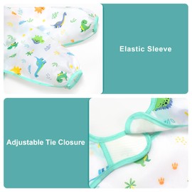 Accmor 5 Pack Long Sleeve Baby Bibs, Waterproof Sleeved Bib, Toddler Soft Bib for 6-24 Months