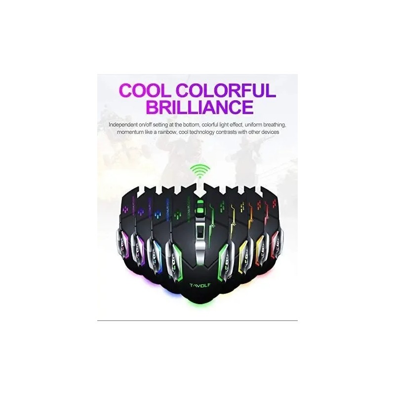 Mouse gamer de juego inalámbrico Free Wolf X8 metal grey