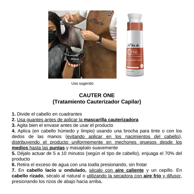 Tratamiento Cauterizador Let Me Be 500 Ml Blindaje Capilar
