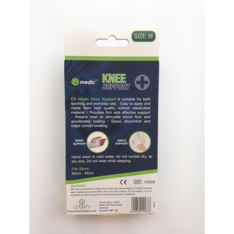 CS Medic Elastic Knee Sprain Injury Compression Support Bandage (Large)