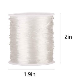 328ft Clear Bead Cord Crystal Elastic Stretchy Bracelet String for Jewelry Making Necklace Bracelet Beading Thread, 0.8 mm