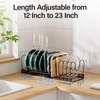 Expandable Pots and Pans Organizer under Cabinet with 14 Dividers