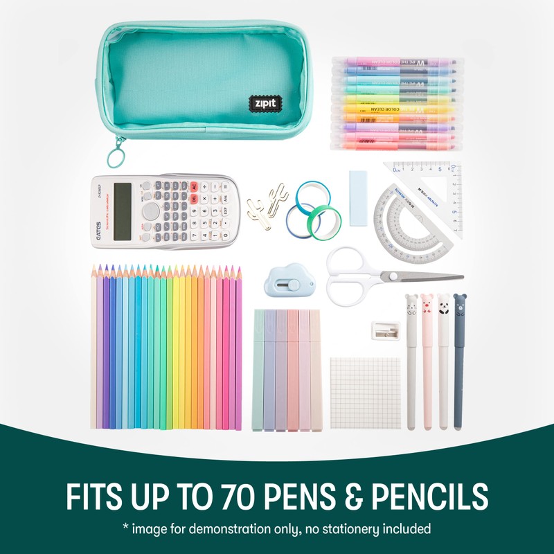 ZIPIT Half & Half Pencil Case | Large Capacity Pencil