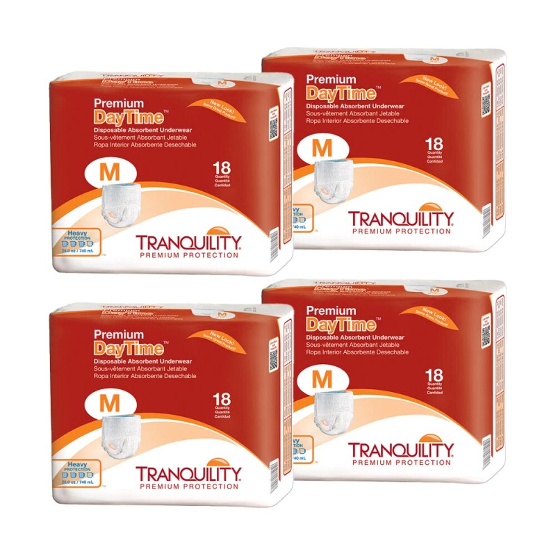 Tranquility Premium DayTime Adult Pull On Underwear Med, 34-48in, 72/Case