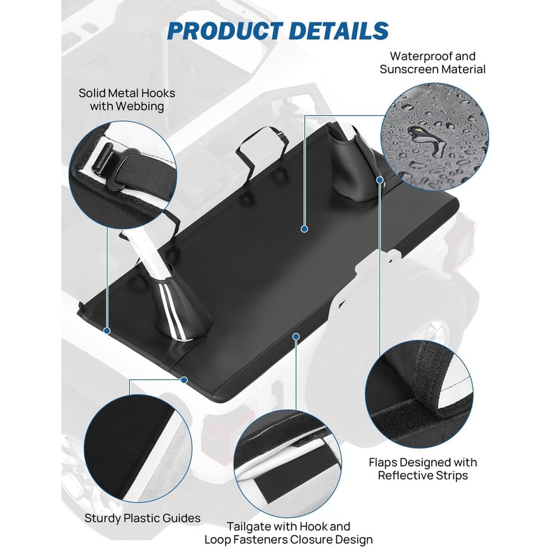 JOYTUTUS Tonneau Cover 4 Door Compatible with Wrangler JLU 2018-2026,