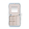 Vlando Small Travel Jewelry Box Organizer - Mirrored Jewelries Necklaces