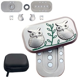New Decompression Metal Poker Fidget Slider,Men's EDC Hand Slider,Poker Push Card Stress Relief Toys,Twig Sitting Owl Shape Design Fidget Toys,Office Desk Toys Gifts for Boyfriend and Father (Silver)