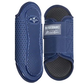Professional's Choice Pro Performance Hybrid Splint Boot | Durable Pro Mesh Outer Layer | Integrated Strike Area | Exercise or Turnout | Waterproof | Front or Hind Legs | Navy Medium