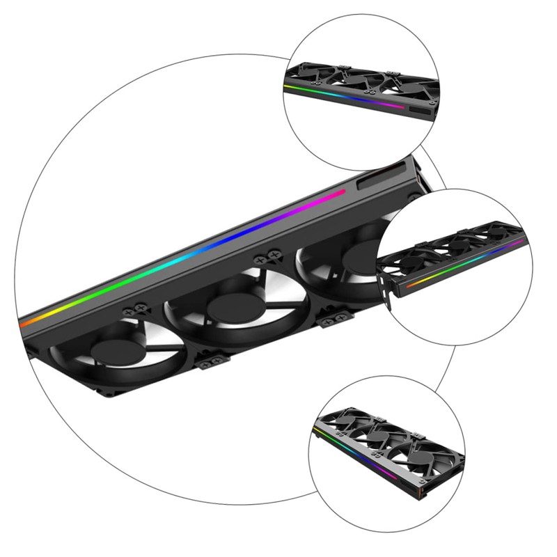 Gadpiparty GPU Fan Cooler with Argb Connector Triple Fan Design