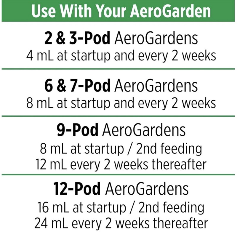 Aerogarden Liquid Plant Food Nutrients 3 OZ for Hydroponics Nutrients