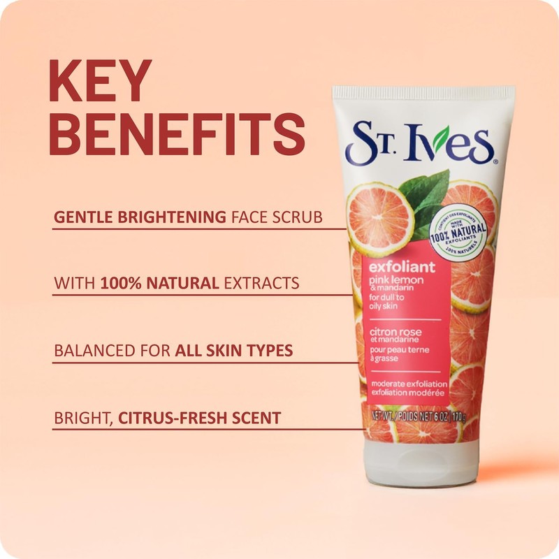 Exfoliante de limón y naranja rosa Radiant Skin de St