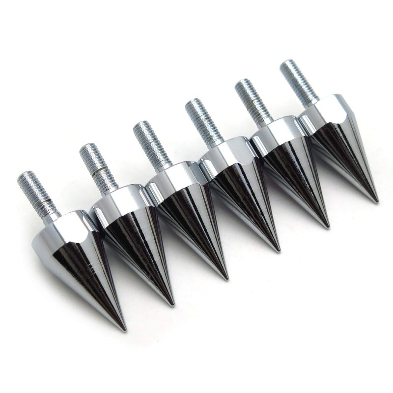 HTTMT MT218-002-SR (6 pcs) Universal Silver Spike Bolts Compatible with