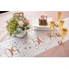 Santex 7344-18-30 Glittery Age Table Runner, Metal, White/Rose Gold, 18
