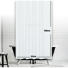 Tropik Home Narrow Width, Extra Long Grey Bathroom Fabric Shower