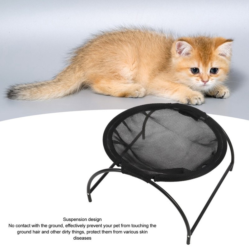 Cat Hammock Bed Stainless Steel Canvas Detachable Elevated Raised Small