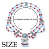 Urieo Boho Turquoise Head Chain Blue Layered Beaded Forehead Chain