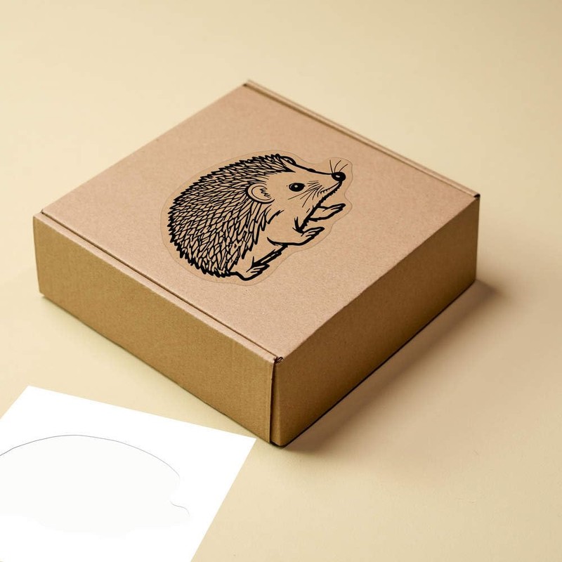 'Cute Hedgehog' Clear Sticker Decal – Waterproof Film for Windows,