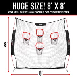 Franklin Sports 8 Foot x 8 Foot Football Accuracy Target – Four Targets – Improve Throwing Skills – Quarterback Training – Football Training
