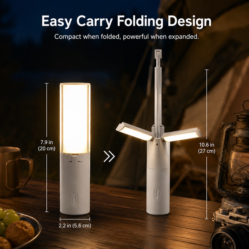 Rechargeable Camping Lantern for Outdoor Use – Folding LED Light