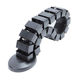 Cable Tidy Sleeves Cable Management Wire Tidy Cable Cover Protector Spine/Snake Type DIY Flexible for Home and Office Cord Organizer (130 * 6.8 * 3.5cm, Square, Black)