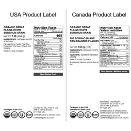 Food to Live Organic Great Plains White Sorghum Grain, 1 Pound – Whole Ancient Groats. High Fiber. No-GMO. Raw Milo Seeds. Vegan, Kosher, Bulk