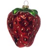 2 Count Glass Strawberry Christmas Ornaments for Christmas Tree