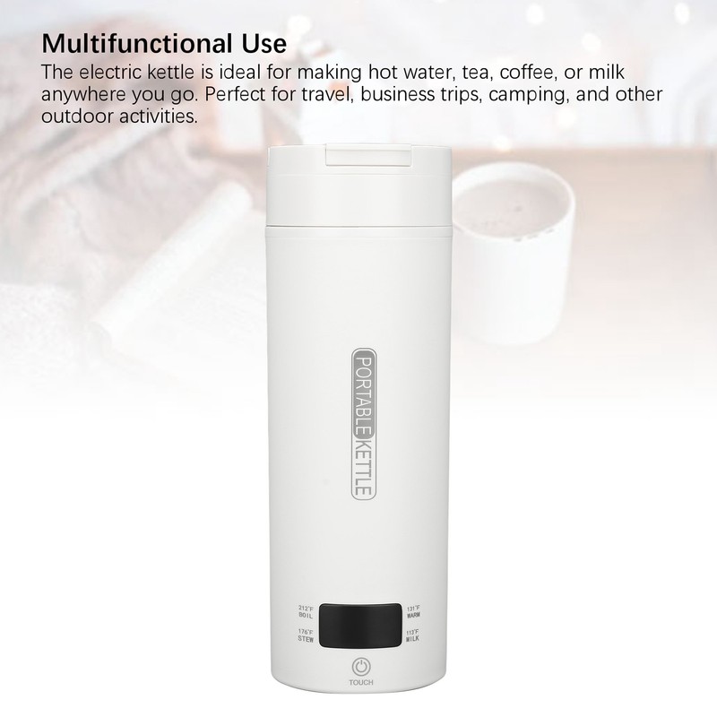 Travel Electric Kettle 450ml Temperature Control Portable Small Tea Coffee