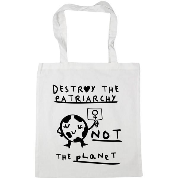 Hippowarehouse Destroy the patriarchy, not the planet Tote Shopping Gym