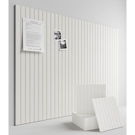 Fluxynara Large Felt Bulletin Board 48" x 36" Cork Board Alternative-12 Pack with 70 Safe Removable Adhesive Tabs, Cork Boards for Walls Cork Board for Home Office Classroom Pin Board (Milky White)