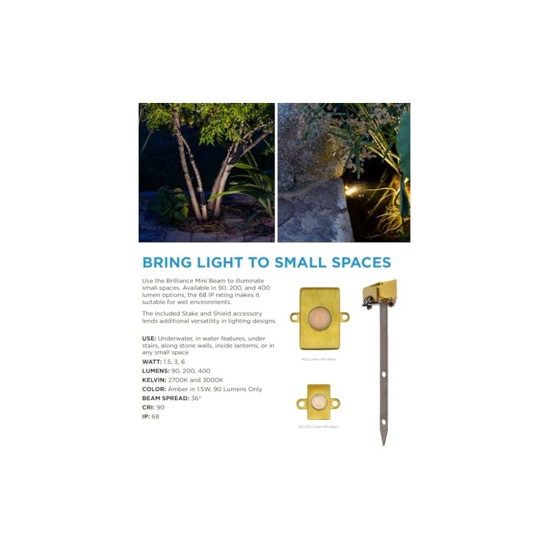 SPW Brilliance MINI-BEAM-2700-200 LED Light Fixture 3W 2700K 30° Dimmable