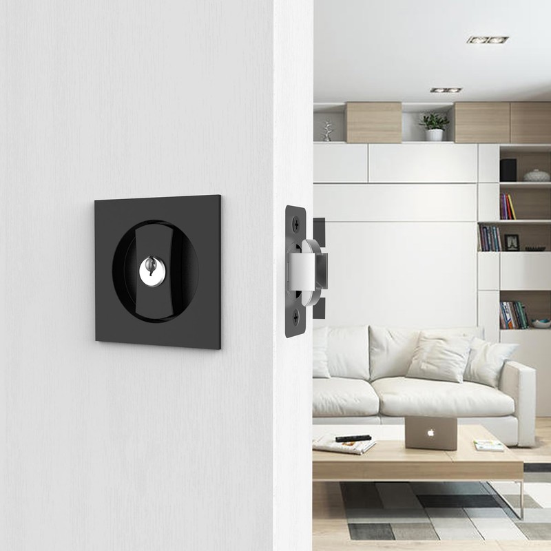 QINAIXQM Mortice Locks, Sliding Door Lock, Square Lock Cylinder, Pocket