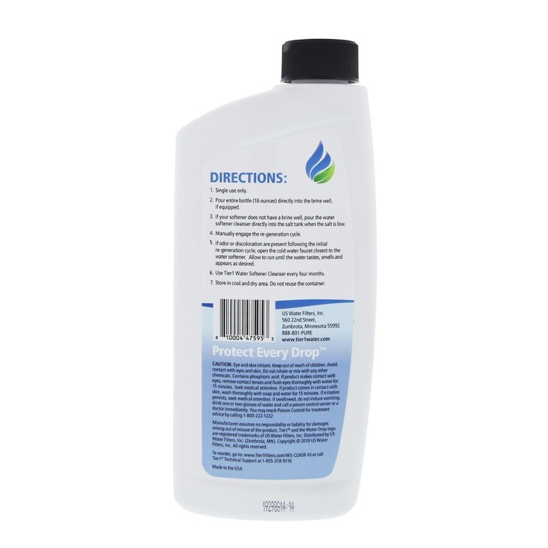 Tier1 Water Softener Cleanser 16 oz | Universal Resin Cleaner