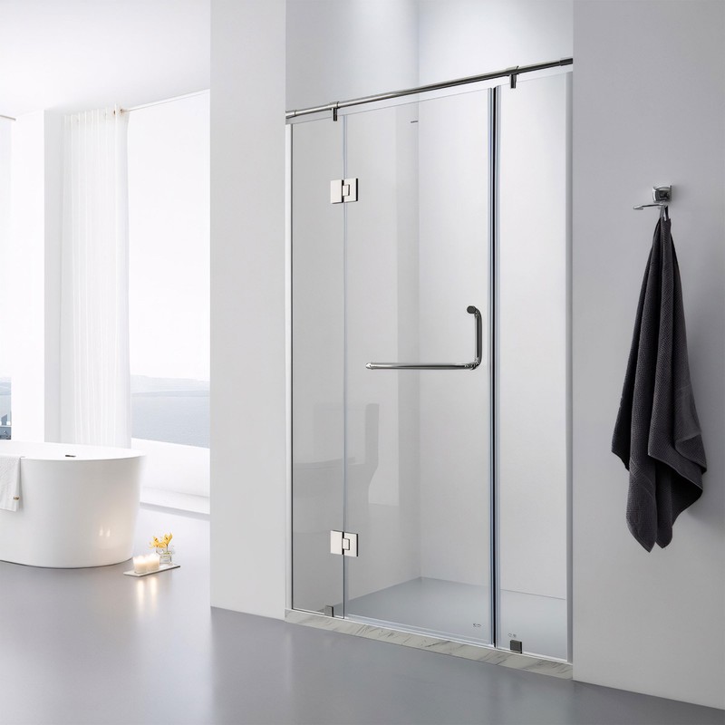 Shower Door Hinges, 180 Degree Glass Door Hinges, Heavy-Duty Brass