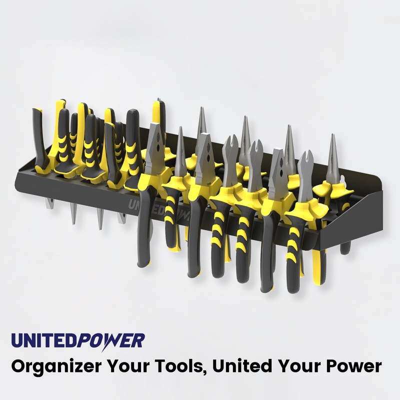 UNITEDPOWER Pliers Holder, Wall Mount Storage Rack Organizer for Workshop,