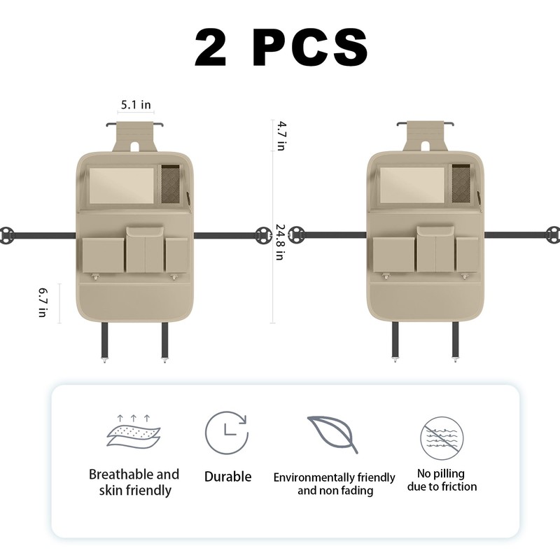 XDV Car Seat Organizers,Multi-functional Back Seat Protectors, Storage Pouches, and