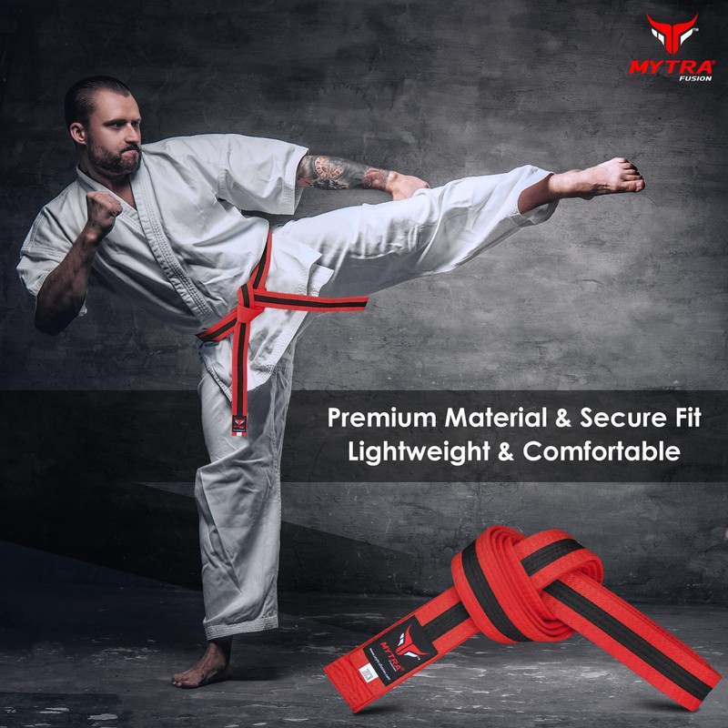 Mytra Fusion Karate Belt, Lightweight and Durable Multiple Colours Karate
