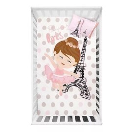 Baby Set De Edredón 4 Pz Para Cama Cuna Corral Baby Paris Chiqui