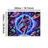 BlissYard Blacklight Tapestry Astronaut Black Light Hanging Backdrop Glow in