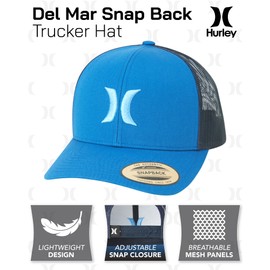 Hurley - Gorra de camionero del Mar para hombre, Azul, Talla única