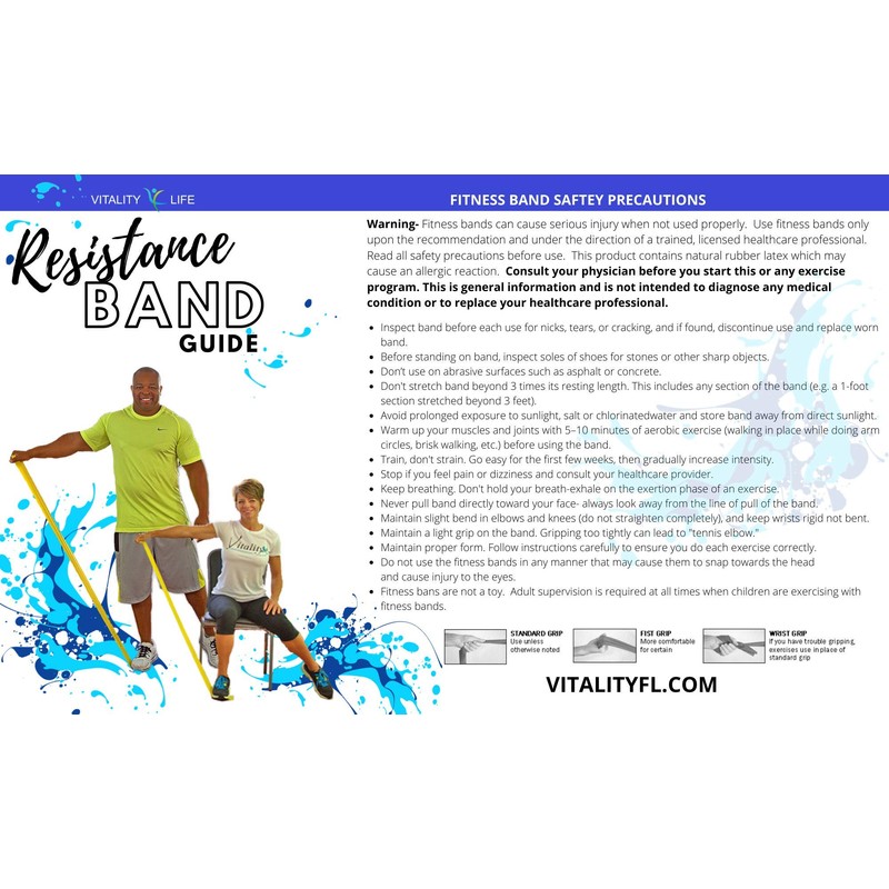 Vitality 4 Life Resistance Band for Seniors: Light Resistance, 4