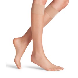 FALKE Women's Shelina 12 DEN W KH Ultra-Sheer Plain 1 Pair Knee-High Socks, Skin colour (Brasil 4679), 2.5-5